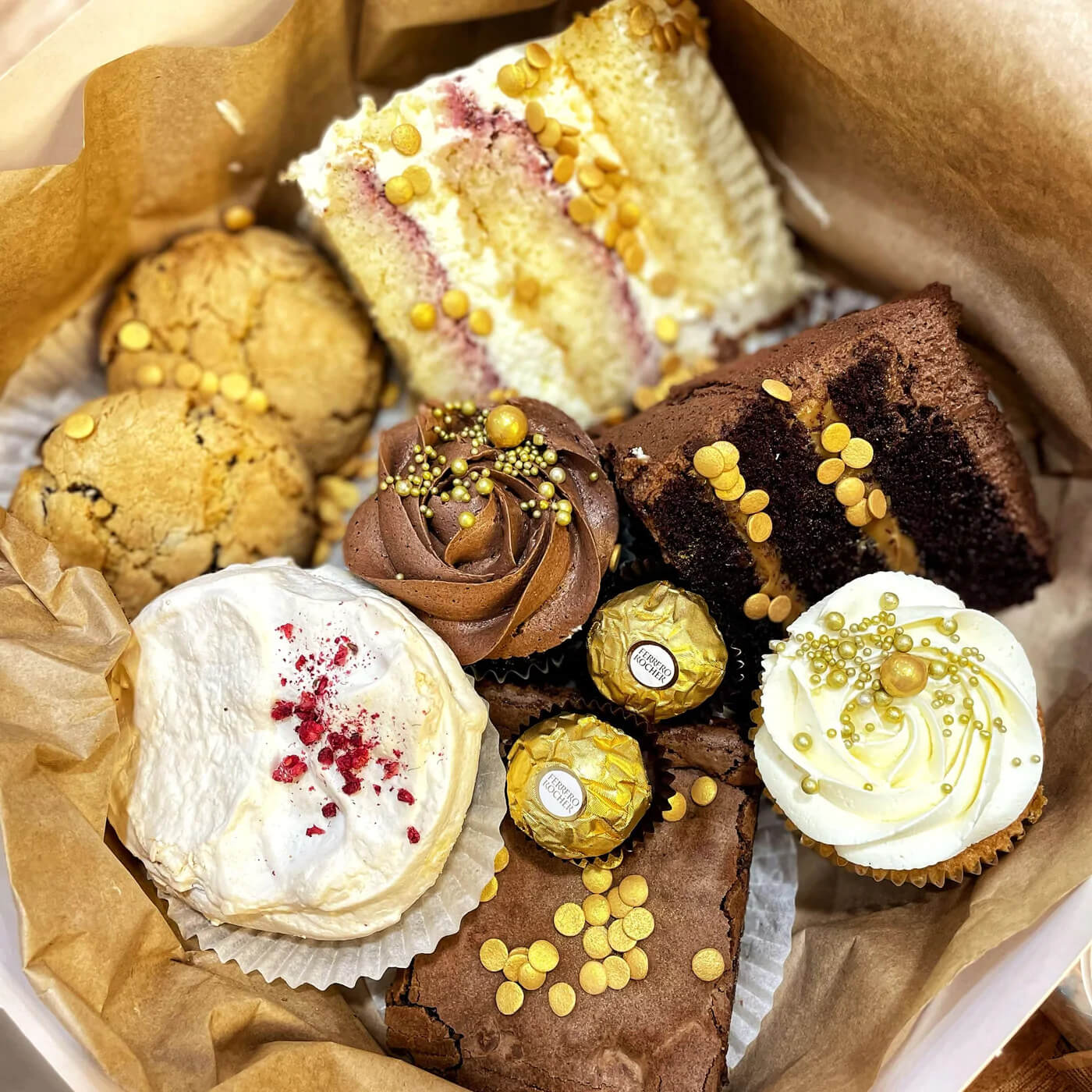 Bakealicious By Gabriela Chocolate Golden Goody Box Sydney Delivery