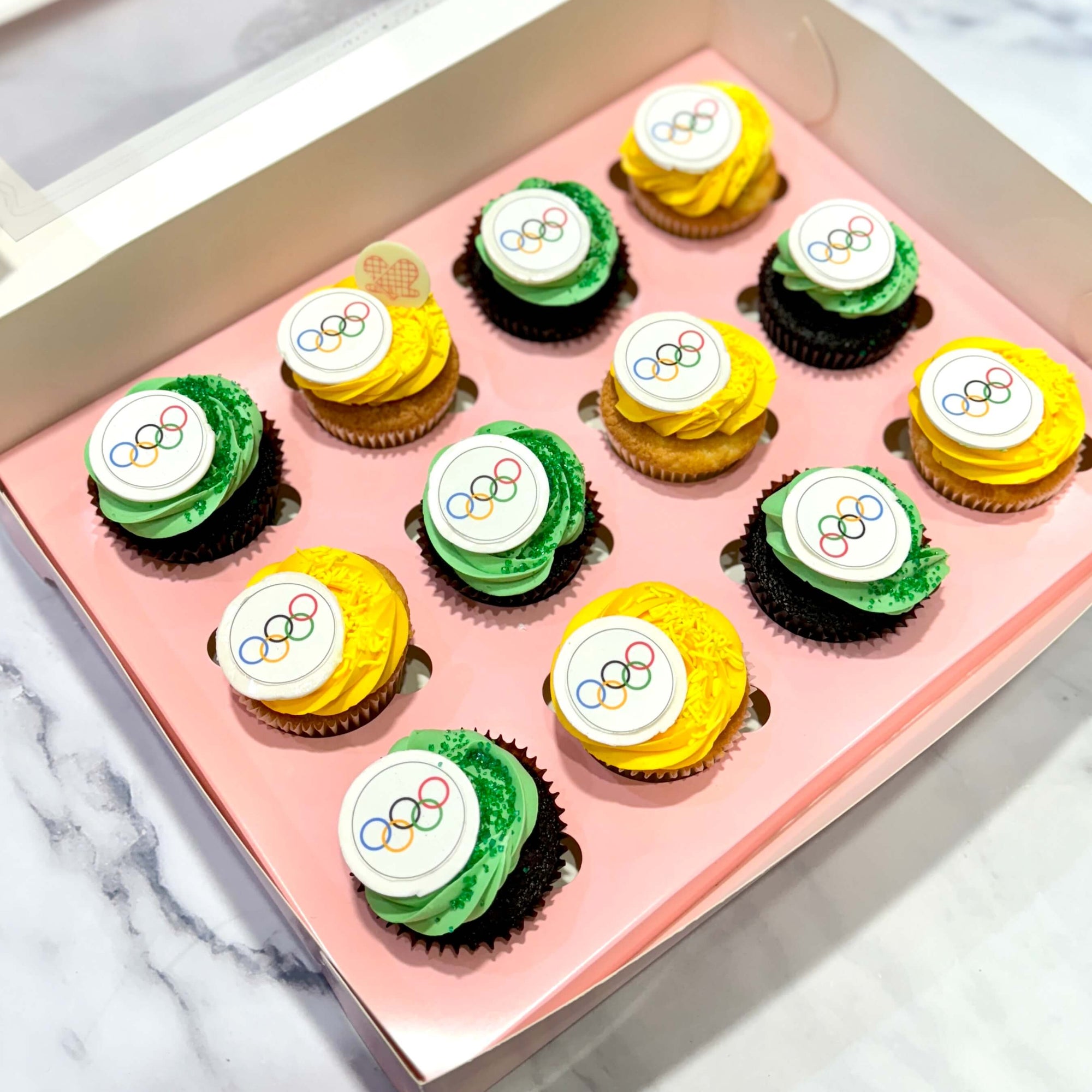 Dairy-free Olympic theme Cupcakes