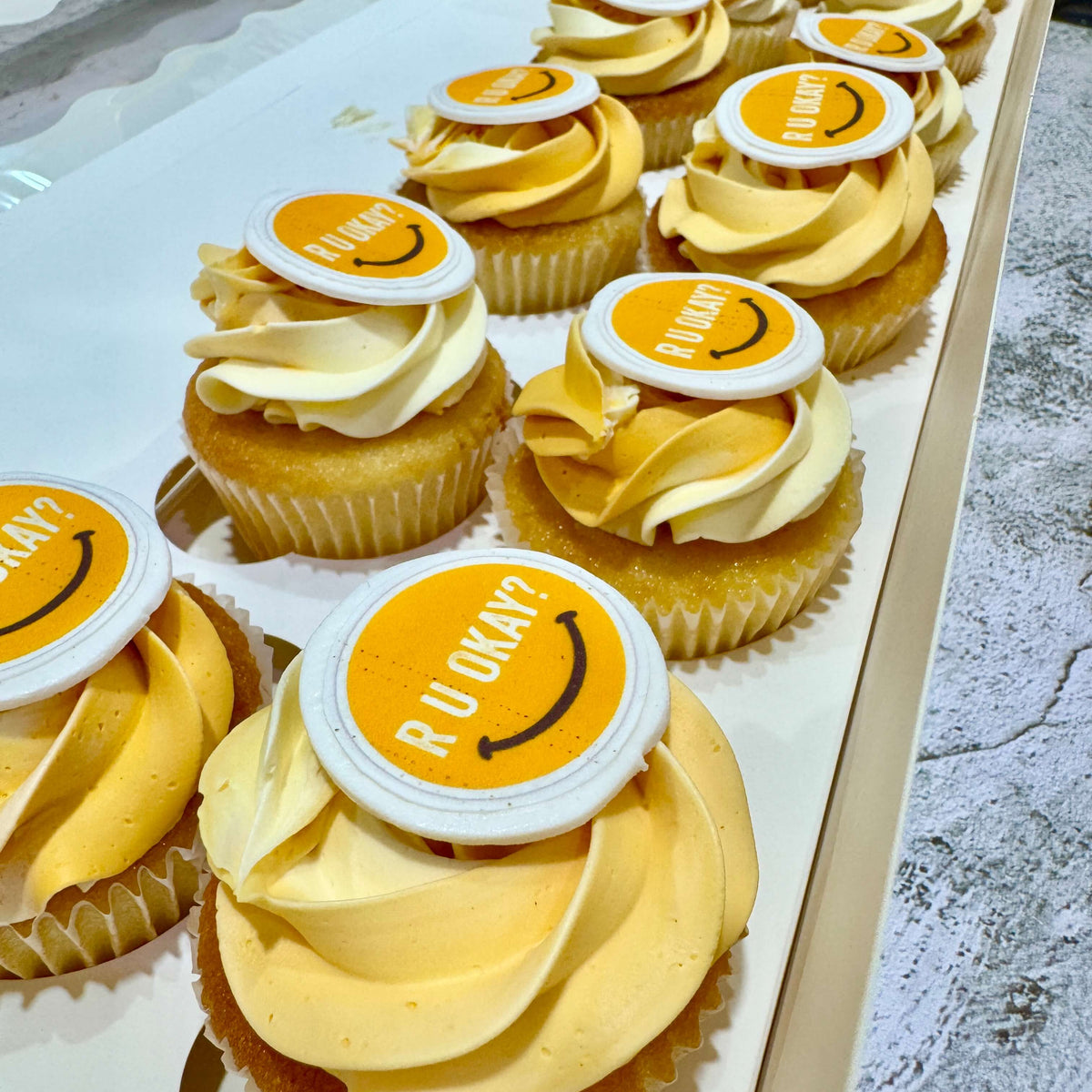 12 x Are you Ok Cupcakes